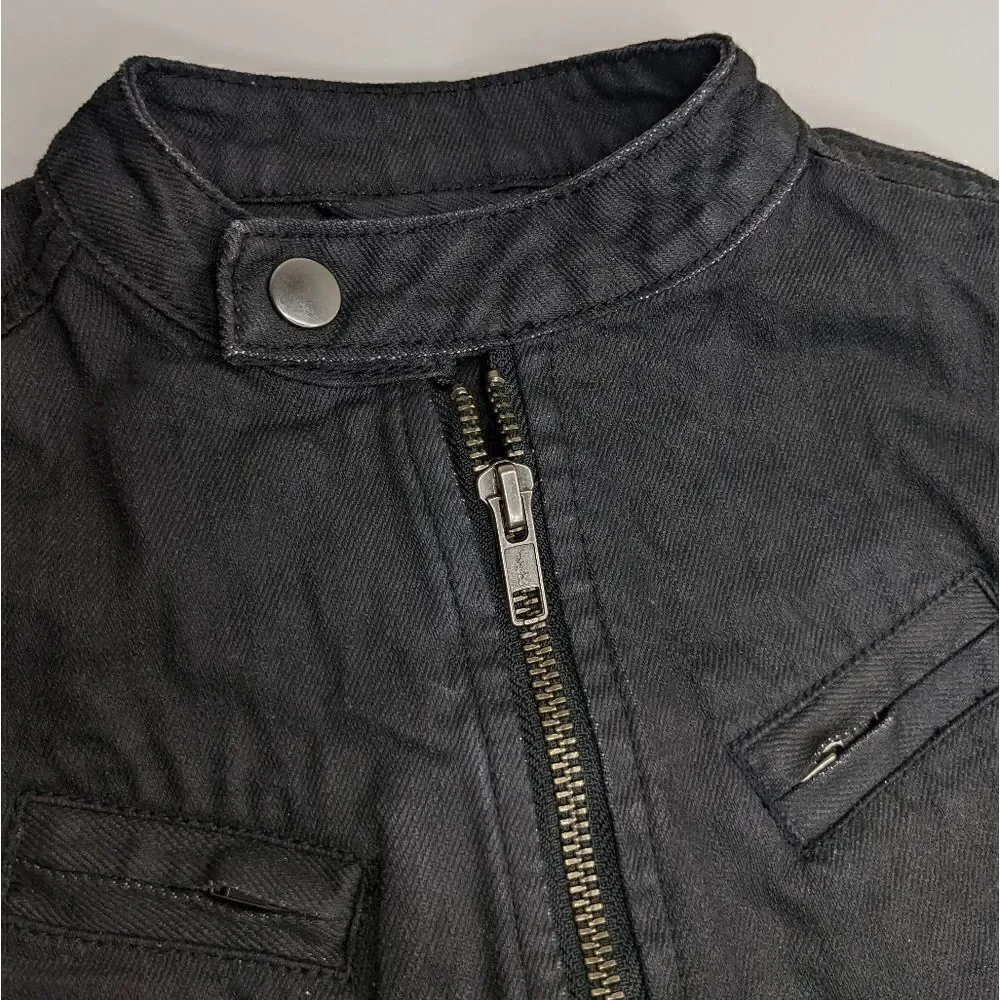 Art Class Black Zip Moto Jacket size XS